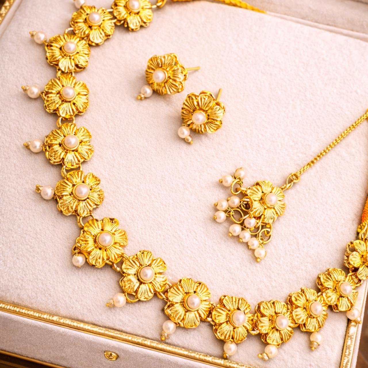 Indian Gold Jewellery Set  - Stainless Steel